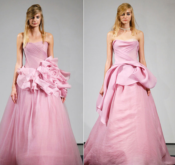 The Bold Vera Wang Pink Fall Wedding Gown Collection 2014 - Linzi ...