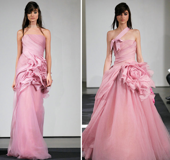 The Bold Vera Wang Pink Fall Wedding Gown Collection 2014 - Linzi ...