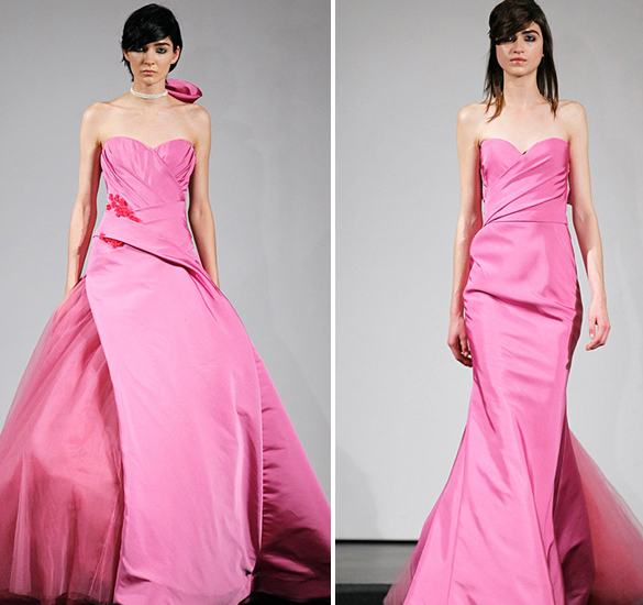 The Bold Vera Wang Pink Fall Wedding Gown Collection 2014 - Linzi ...